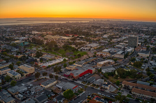 Aerial View of the San Diego Suburb of Chula Vista, California
