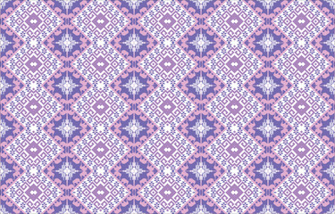 Geometric ethnic oriental pattern traditional Design for background,carpet,wallpaper,clothing,wrapping,Batik,fabric,Vector embroidery style. 