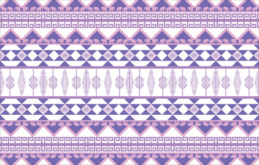 Geometric ethnic oriental pattern traditional Design for background,carpet,wallpaper,clothing,wrapping,Batik,fabric,Vector embroidery style. 