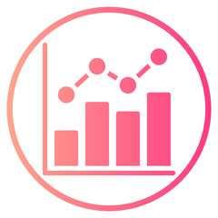 bar chart gradient icon