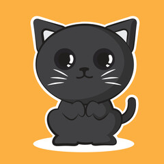 black cute kitten