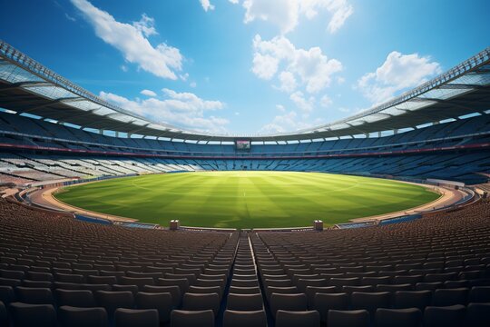 Thumbnail image of cricket stadium for World Cup, featuring both cricket and football stadiums.