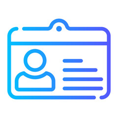 id card gradient icon