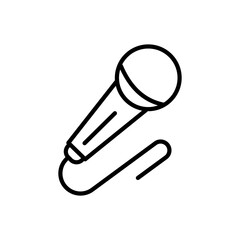 Microphone icon. Thin line signs for design logo, visit card, etc.