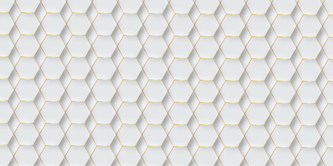 Abstract gray geometric modern hexagon background Neomorphs design. Circle shape overlap design abstract Minimal style white neomorphism website banner, Vector business presentation background.