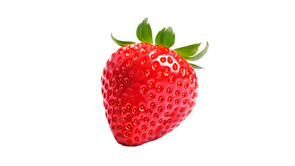 Strawberry fruit cut out. Isolated strawberry on transparent background