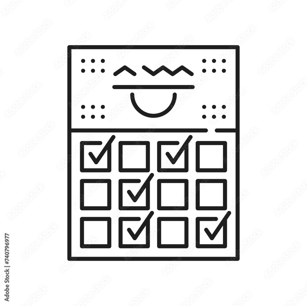 Poster planning icon. project, goal, management and schedule symbol. isolated vector linear sign of calenda