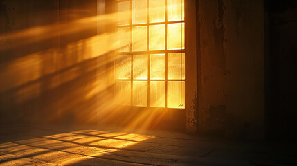 
efeito de luz de fundo sombra persiana de janela
