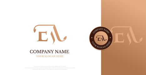Initial EA Logo Design Vector 