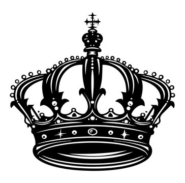 royal crown in vintage vector