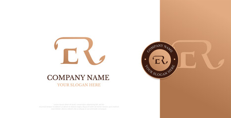 Initial ER Logo Design Vector 