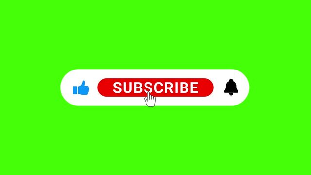 like subscribe notification bell animation command like share comment share youtube green screen 4k alpha looping