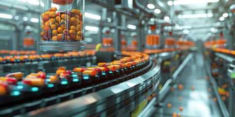 Automated Robotic vitamins, dietary supplements or medicine tablets Line