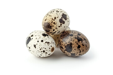 Obraz premium quail eggs isolated on white background