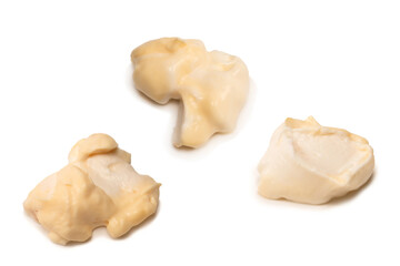 White sauce splashes isolated on white background.