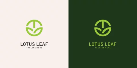 Foto op Plexiglas Top set icon lotus leaf logo design with combination letter from A to Z  premium vector © arif