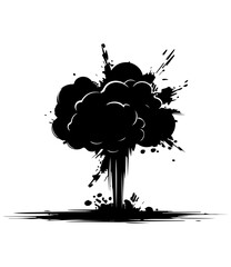 mushroom cloud nuclear explosion vector