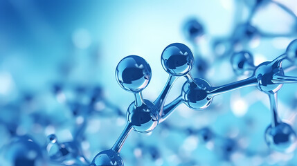 The network structure of chemical bonds at the molecular level consists of lines and dots, dots and connections