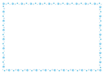 水滴で縁どられた青いフレーム