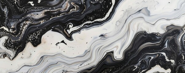 Black and White Abstract Painting