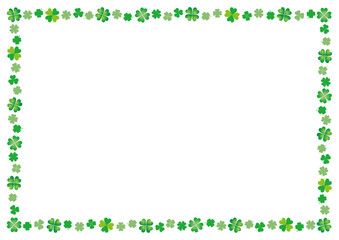 四つ葉のクローバーに縁どられたフレーム