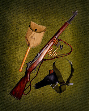 On 6 June 1944, the Allies launched D-Day to liberate the world from the scourge of Nazism. The M-1 Garand, M-1911, and entrenching tool were all equipment carried by soldiers of the day.