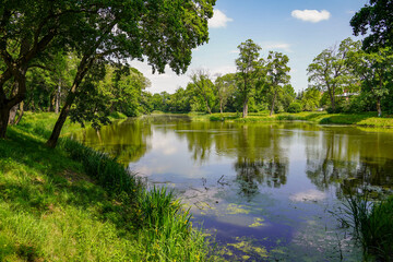lake of medyka village at the border between Poland and Ukraine