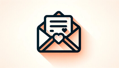 Generative AI love letter icon