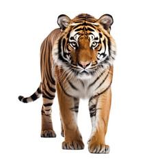 Tiger standing isolated on transparent or white background