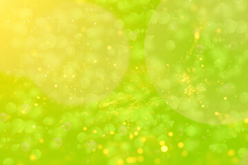 Fototapeta na wymiar Fond bokeh pour création artistique lumineux tons verts et jaune