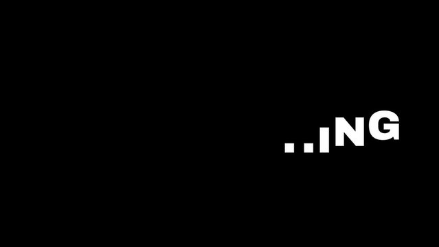 Thank you for watching animation text with black background. Suitable for video end screen.	