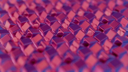 Obraz premium Abstract 3D background composed of cubes, creating a visually striking and geometrically complex landscape...