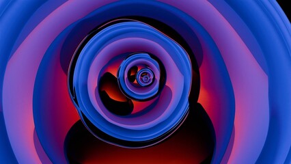 A digital rendering of an abstract lens, where fluid lines and transparent layers converge to create a captivating and ethereal optical illusion.