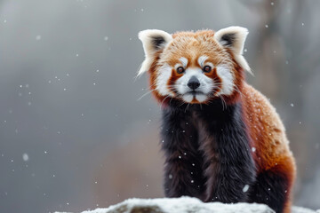 Red Panda in Snowfall