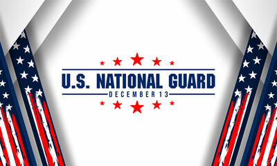 United States National Guard birthday ,December 13, to show appreciation for the U.S. national guards. Background Vector Illustration