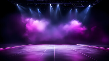 Background lighting, theater stage lighting background, spotlights illuminate the stage for opera performances
