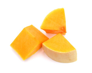Butternut squash isolated on white background 
