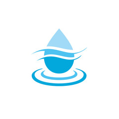 Drop Water filter vector logo design template - obrazy, fototapety, plakaty
