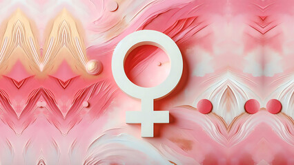 female gender symbol - obrazy, fototapety, plakaty