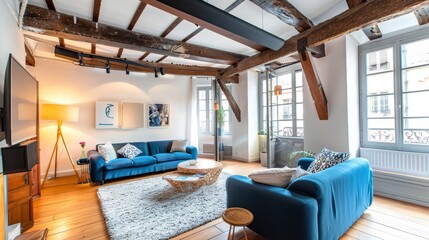 Obraz na płótnie Canvas Loft Apartment with Eclectic Decor