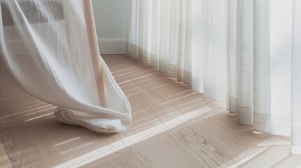 Airy Curtain and Sunlit Room