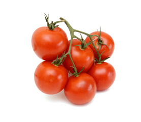 Ripe tomatoes isolated on white background 