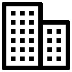 city icon, simple vector design