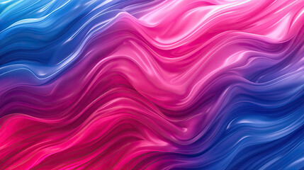 Fototapeta premium blue pink and red wavy curved background