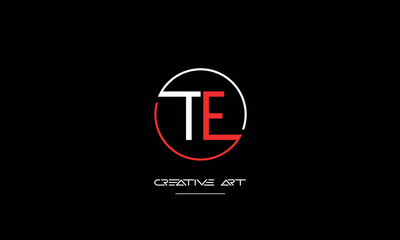ET, TE, E, T abstract letters logo monogram