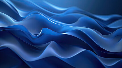 Fototapeta premium 3d blue wavy surfaces abstract background 