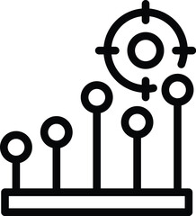 Effective skill development icon outline vector. Personal development target. Professional career goal