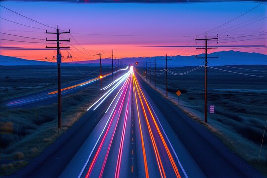 Highway light lines.