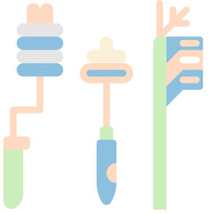 baby bottle Brush flat style icons