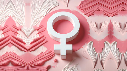 female symbol on pattern